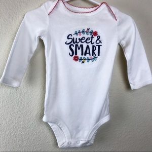 Sweet & Smart White Onesie by Carter’s!